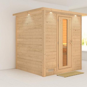 Karibu Sauna Menja, BxTxH: 224 x 210 x 206 cm, 40 mm, (Set) ohne Ofen