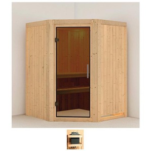 Karibu Sauna Nanna, BxTxH: 151 x 151 x 198 cm, 68 mm, (Set) ohne Ofen