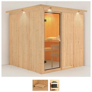 Karibu Sauna Rodin, BxTxH: 210 x 210 x 202 cm, 68 mm, (Set) ohne Ofen