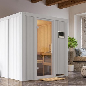 Karibu Sauna »Shari« - grau - Wolle -