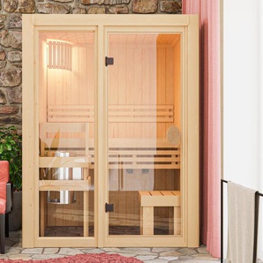 Karibu Sauna »Vivi 1« - naturfarben -