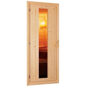 Karibu Saunatür Türpaket 68 mm, Holztür mit Isolierglas