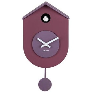 Karlsson Wanduhr Grato, Brombeere, Kunststoff, 9x33x17.5 cm, Dekoration, Uhren, Wanduhren