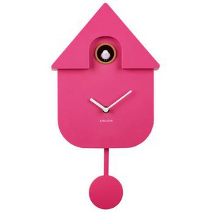 Karlsson Wanduhr Karlsson, Pink, Kunststoff, 21.5x41x8.5 cm, Dekoration, Uhren, Wanduhren