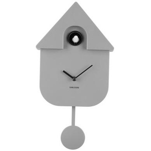 Karlsson Wanduhr Modern Cuckoo, Grau, Kunststoff, 21.5x41x8.5 cm, Dekoration, Uhren, Wanduhren