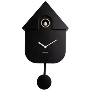 Karlsson Wanduhr Modern Cuckoo, Schwarz, Kunststoff, 30 cm, Dekoration, Uhren, Wanduhren