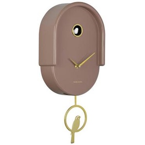Karlsson Wanduhr Tweet, Mokka, Kunststoff, 20 cm, Schlagwerk, Dekoration, Uhren, Wanduhren