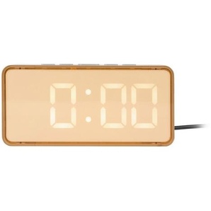 Karlsson Wecker Audaz, Hellgelb, Kunststoff, 3x6.5x14 cm, Weckfunktion, 3D-Zahlen, Timerfunktion, Hintergrundbeleuchtung, Dekoration, Uhren, Wecker