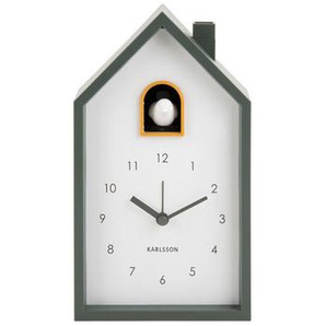 Karlsson Wecker Modern Cuckoo, Weiß, Mintgrau, Kunststoff, 12x20x6 cm, Weckfunktion, Dekoration, Uhren, Wecker