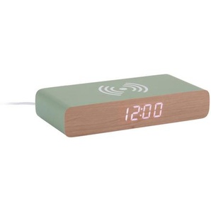 Karlsson Wecker Retro Flat, Salbeigrün, Holzwerkstoff, 8x3x16 cm, Weckfunktion, Timerfunktion, Dekoration, Uhren, Wecker