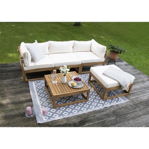 Karmoy Gartenlounge Set - Akazien Holz, für 3 Personen, FSC 100, wetterfest - Lounge Set, Ecklounge bellavista - Home & Garden / Green Spirit