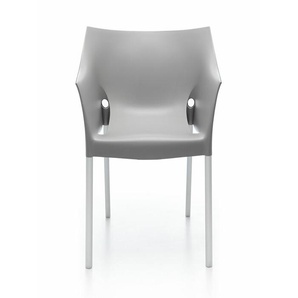 Kartell Armlehnstuhl Dr. No mittelgrau, Designer Philippe Starck, 78.5x51.5x66 cm