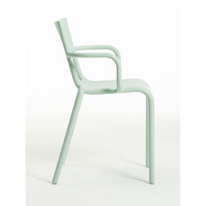 Kartell Armlehnstuhl Generic A salbeigrün, Designer Philippe Starck, 79x52.5x52 cm