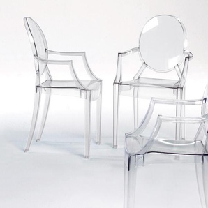 Kartell Armlehnstuhl Louis Ghost transparent, Designer Philippe Starck, 95x56.5x58.5 cm