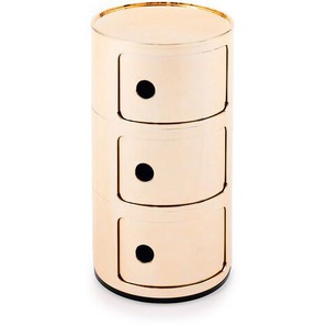 Kartell Container Componibili kupferfarben beige, Designer Anna Castelli Ferrieri, 58.5 cm