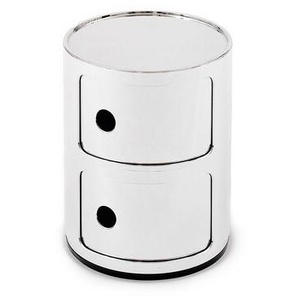 Kartell Container Componibili chromfarben silber, Designer Anna Castelli Ferrieri, 40 cm