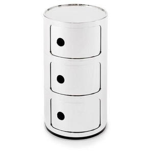 Kartell Container Componibili chromfarben silber, Designer Anna Castelli Ferrieri, 58.5 cm