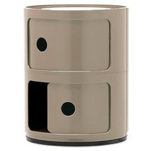 Kartell Container Componibili taupe braun, Designer Anna Castelli Ferrieri, 40 cm
