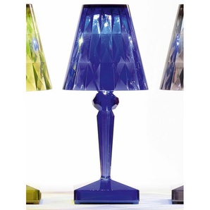 Kartell LED-Tischleuchte Battery blau transparent, Designer Ferruccio Laviani, 22x13x13 cm