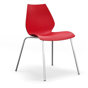 Kartell Stuhl Maui purpurrot, Designer Vico Magistretti, 77x55x52 cm