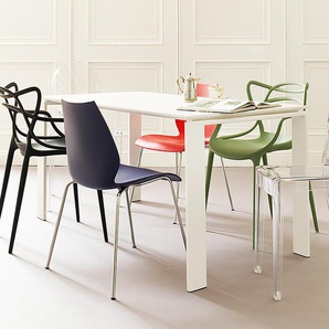 Kartell Tisch Four Gestell Stahl weiß lackiert, Designer Ferruccio Laviani, 72x158x79 cm