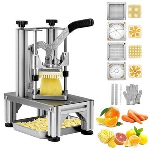 Kartoffelschneider Pommes Frites Schneider 1/4 + 0,95cm, Frittenschneider Gemüseschneider Kommerzieller Zerkleinerer Obstschneidemaschine mit 2 Ersatzklingen, Edelstahl Zerhacker Salat, Früchte GGSSDQTJJBBQX8OS7V0