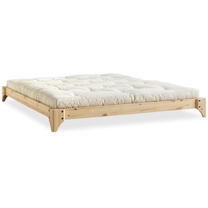 Futonbett KARUP DESIGN Elan Betten Gr. Liegefläche B/L: 160 cm x 200 cm, kein Härtegrad, beige (gestell: natur) Futonbetten Betten