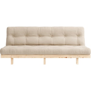 Schlafsofa KARUP DESIGN Lean Sofas Gr. B/H/T: 190 cm x 73 cm x 99 cm, Baumwollmix, beige Einzelsofas mit Bettfunktion und Futonmatratze