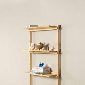 Karup Design Wandregal Groove Shelving Narrow, Wandregal, Aufbewahrung, Deko, Platzsparend, inkl. 4 Abnehmbare Regalböden aus FSC®-zertifiziertem Massivholz