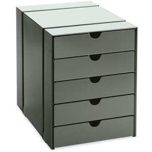 Kastenset C4 Inos mittelgrau, Designer Prof. Fritz Haller, 31.6x24.1x33.4 cm