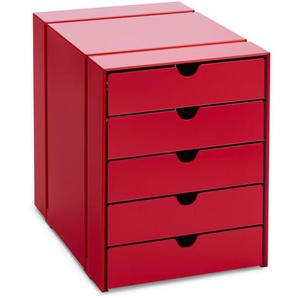 Kastenset C4 Inos rubinrot, Designer Prof. Fritz Haller, 31.6x24.1x33.4 cm