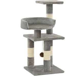 Katzen-Kratzbaum mit Sisal-Kratzsäulen 65 cm Grau Vidaxl