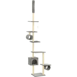 Katzenbaum mit Sisal-Kratzsäulen 260 cm Grau Vidaxl