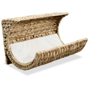 Katzenbett mit Kissen Wasserhyazinthe 37 x 20 x 20 cm