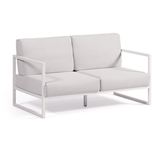 Kave Home - 2-Sitzer-Sofa Comova 100% outdoor weiÃŸ und Aluminium weiÃŸ 150 cm