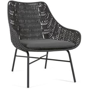 Kave Home - Abeli Seilsessel in Schwarz