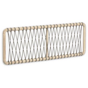 Kave Home - Aberash Bettkopfteil aus massivem Mindiholz und Seil in Grau für Bett von 160 cm