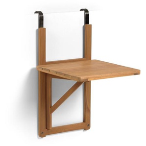 Kave Home - Amarilis Klapptisch für den Balkon aus massivem Akazienholz 40 x 42 cm FSC 100%