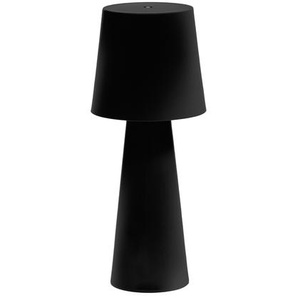 Kave Home - Arenys Outdoor Tischlampe groß aus Metall mit schwarzem Lackfinish