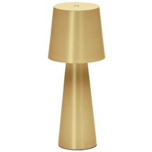 Kave Home - Arenys Tischlampe klein aus Metall mit goldener Lackierung