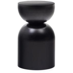 Kave Home - Beistelltisch Rachell aus Metall mit glÃ¤nzend schwarzem Finish Ã˜ 30,5 cm