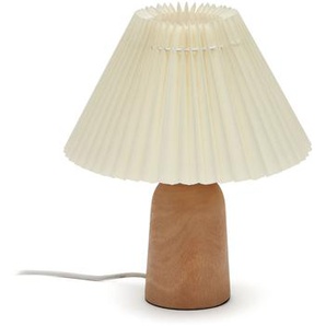 Kave Home - Benicarlo Tischlampe aus Holz mit Finish in Natur und Beige UK