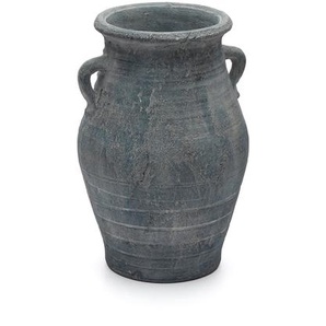 Kave Home - Blanes Vase aus Terrakotta blau 35 cm