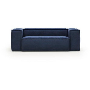 Kave Home - Blok 2-Sitzer-Sofa in blau dickem Kord 210 cm FR