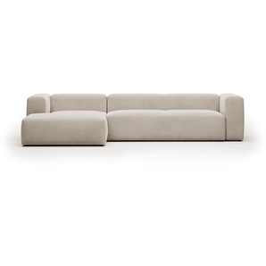 Kave Home - Blok 4-Sitzer Sofa mit Chaiselongue links beige 330 cm
