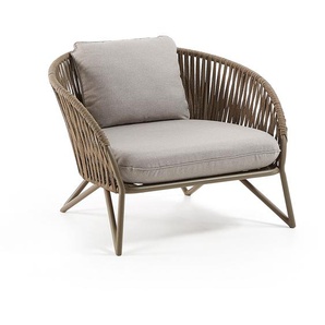 Kave Home - Branzie Sessel aus braunem Seil