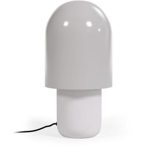Kave Home - Brittany Tischlampe aus Metall mit weiß und grau lackiertem Finish