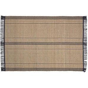 Kave Home - Brunilda Teppich schwarz und braun 160 x 230 cm