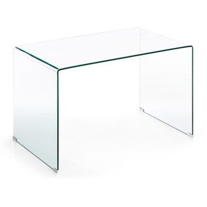 Kave Home - Burano Schreibtisch aus Glas 125 x 70 cm