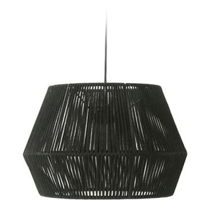 Kave Home - Cantia Lampenschirm fÃ¼r Deckenlampe aus Baumwolle schwarz Ã˜ 36,5 cm